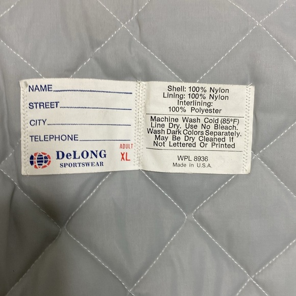 DeLong Men’s Vintage Nylon Bomber Jacket WPL 8936 NWOT - Picture 4 of 8